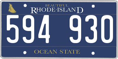 RI license plate 594930