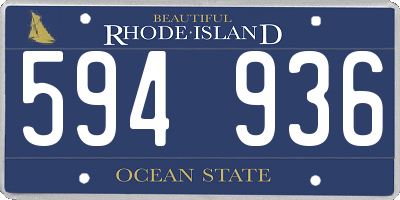 RI license plate 594936