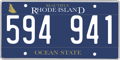 RI license plate 594941