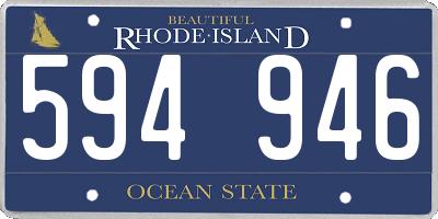 RI license plate 594946