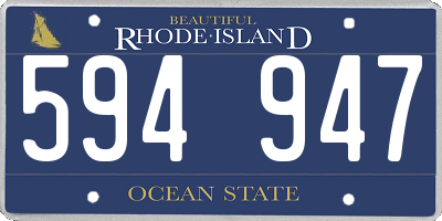 RI license plate 594947