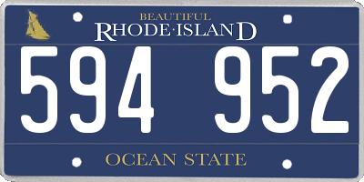 RI license plate 594952