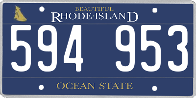 RI license plate 594953