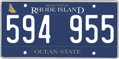 RI license plate 594955