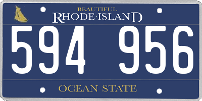 RI license plate 594956