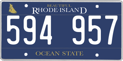RI license plate 594957