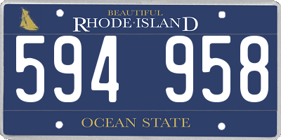 RI license plate 594958