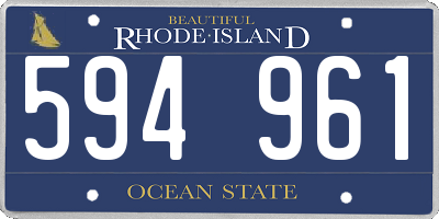 RI license plate 594961