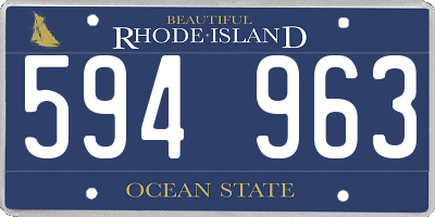 RI license plate 594963
