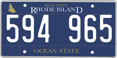 RI license plate 594965