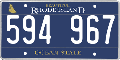 RI license plate 594967