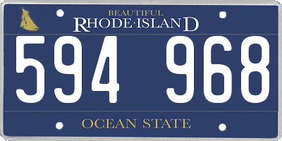 RI license plate 594968