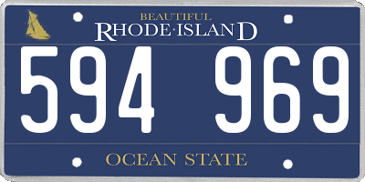 RI license plate 594969