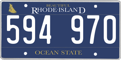 RI license plate 594970