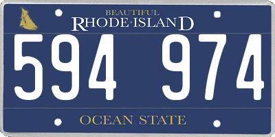 RI license plate 594974
