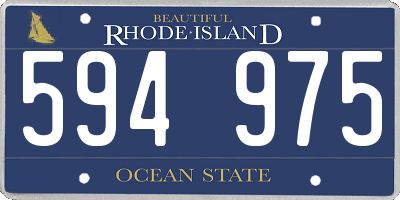 RI license plate 594975