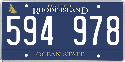 RI license plate 594978