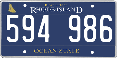 RI license plate 594986