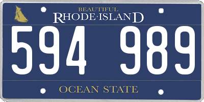 RI license plate 594989