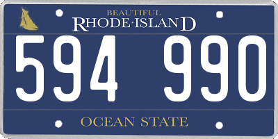 RI license plate 594990