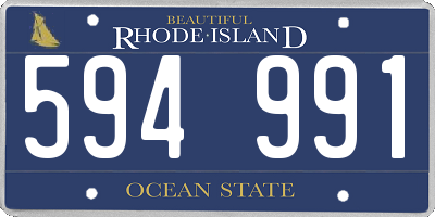 RI license plate 594991