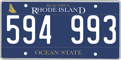 RI license plate 594993