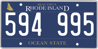 RI license plate 594995
