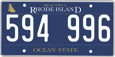 RI license plate 594996