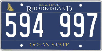 RI license plate 594997