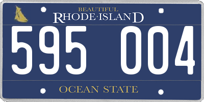 RI license plate 595004