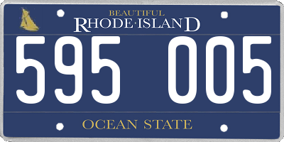 RI license plate 595005