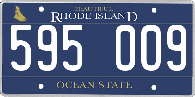 RI license plate 595009