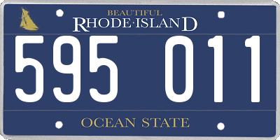 RI license plate 595011