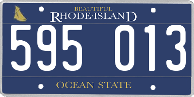 RI license plate 595013