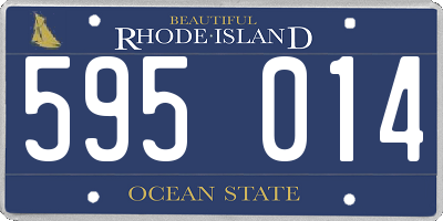 RI license plate 595014