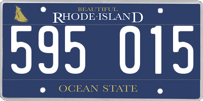 RI license plate 595015