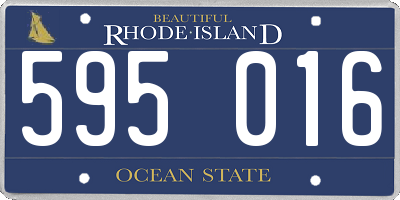 RI license plate 595016