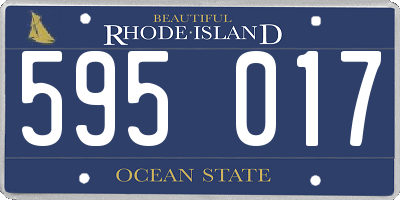 RI license plate 595017