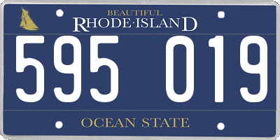 RI license plate 595019