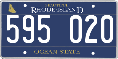 RI license plate 595020