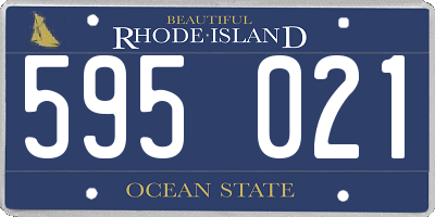 RI license plate 595021