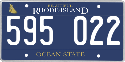 RI license plate 595022