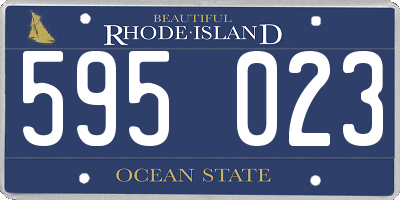 RI license plate 595023