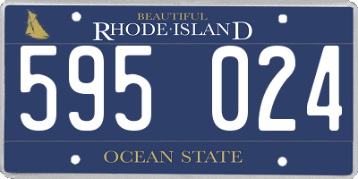 RI license plate 595024