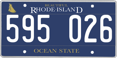 RI license plate 595026