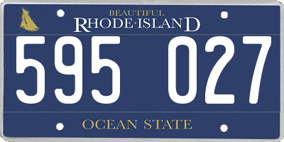 RI license plate 595027