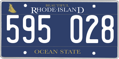 RI license plate 595028