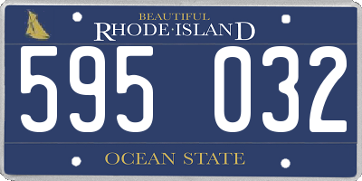 RI license plate 595032