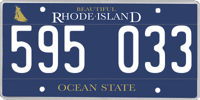 RI license plate 595033