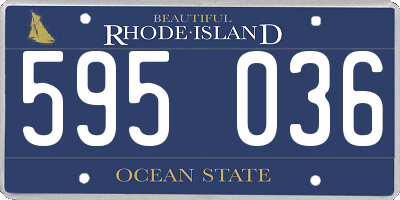 RI license plate 595036